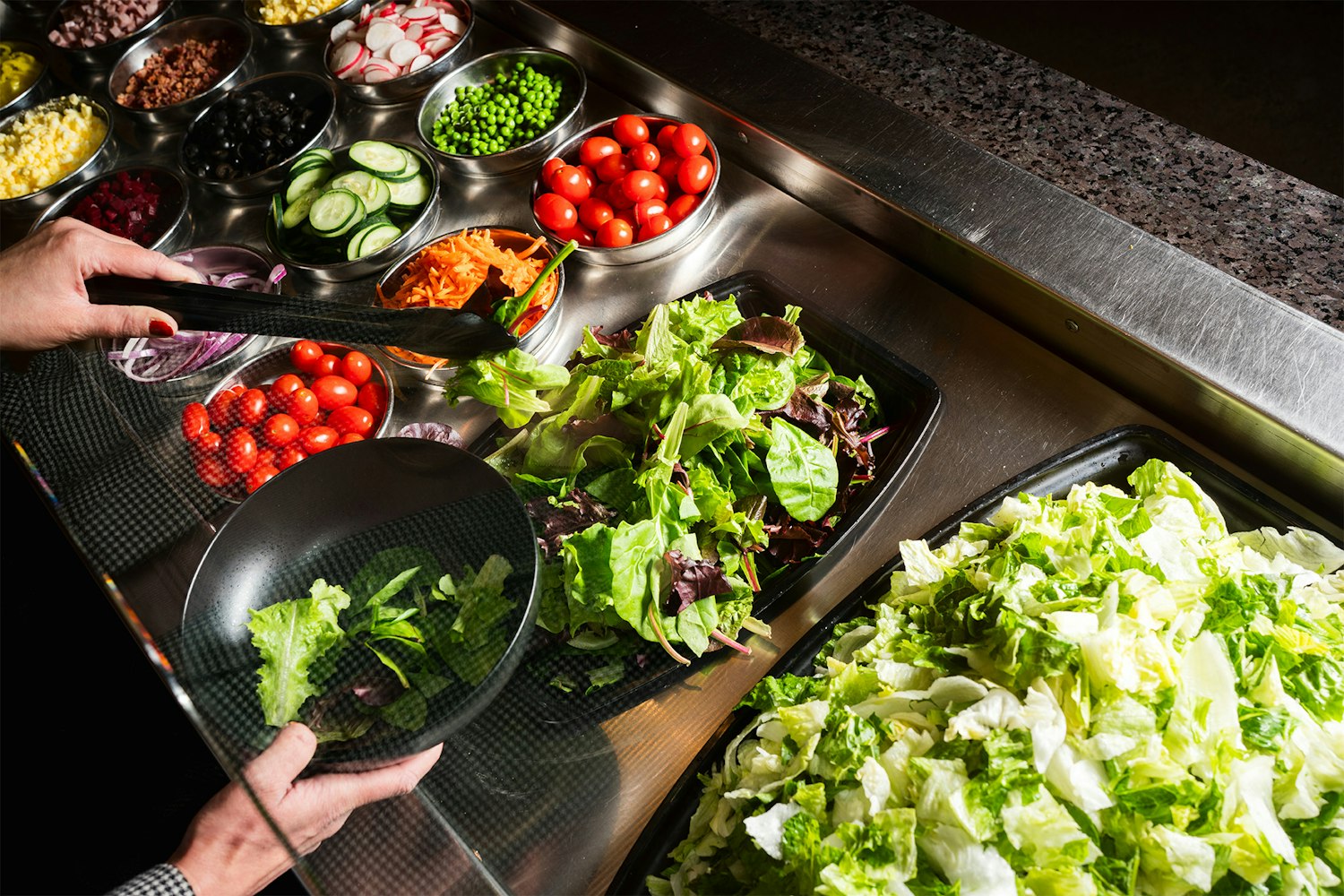Salad Bar With Hands
